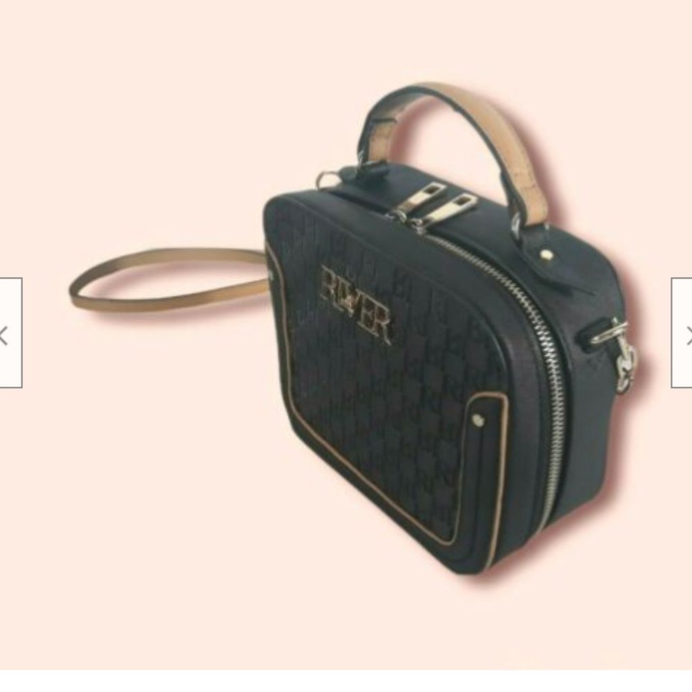 River Island satchel Shoulder Bag Purse with Zipper closure - Picture 2 of 9